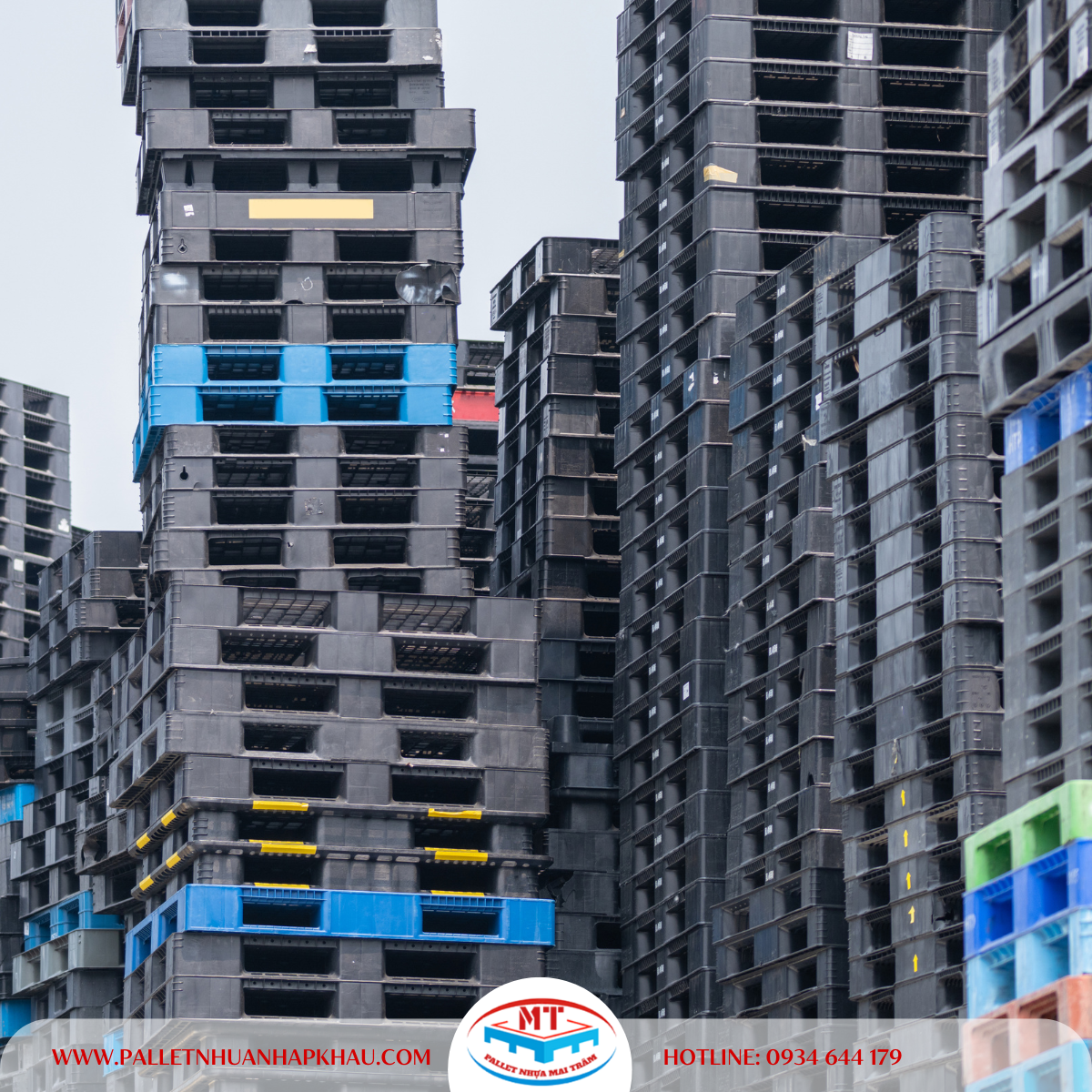 Pallet nhựa Cần Thơ dạng tái sinh