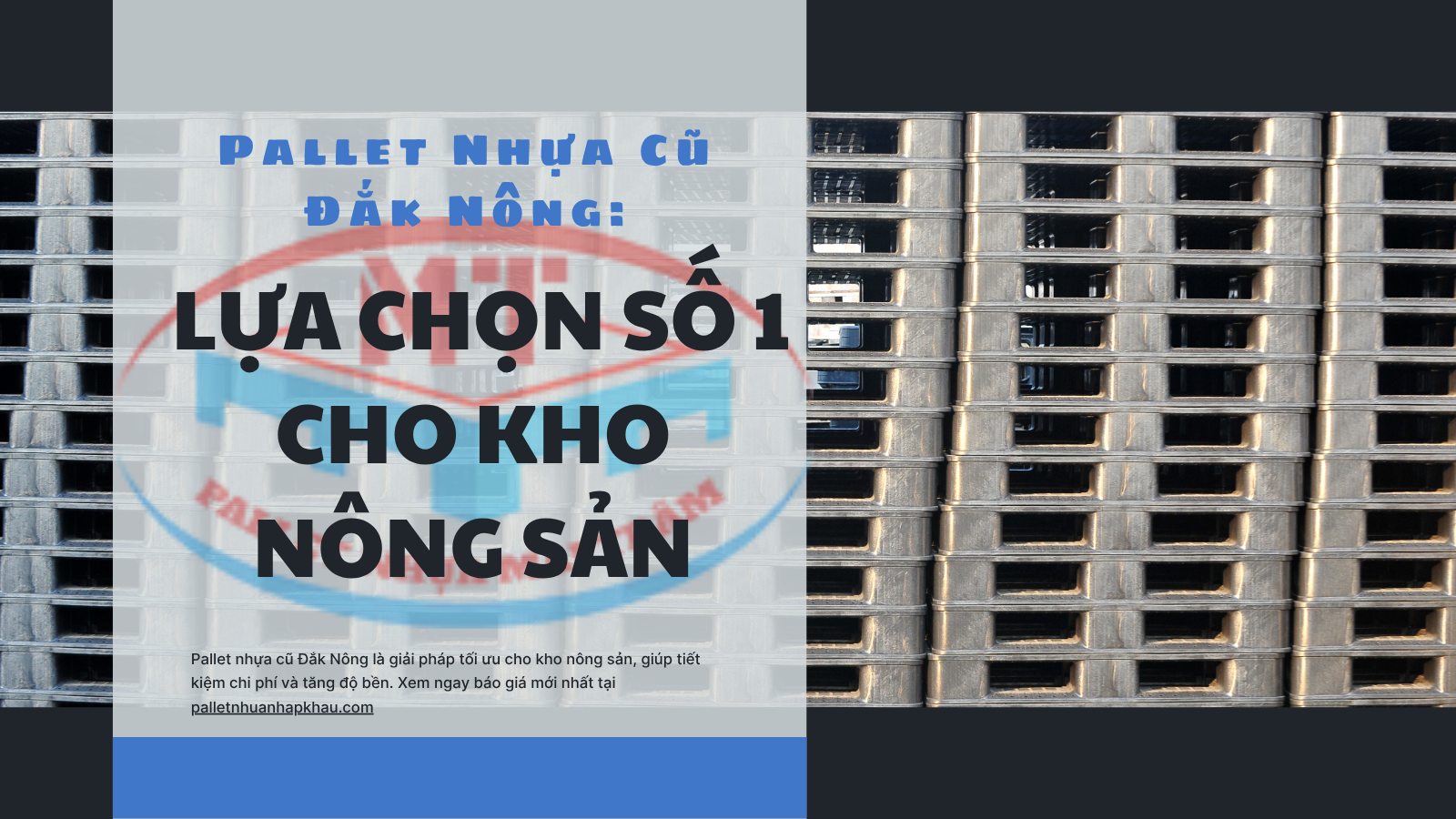Pallet Nhựa Cũ Đắk Nông: Lựa Chọn Số 1 Cho Kho Nông Sản